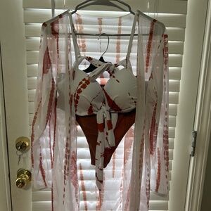 Three piece bathing suit